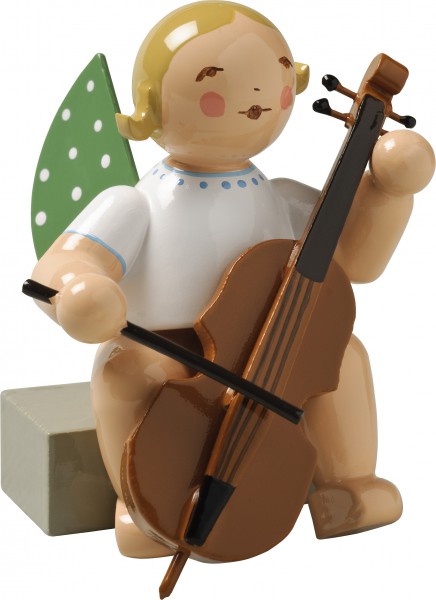 Engel mit Violoncello, sitzend 650/7a von Wendt & Kühn Engel mit Violoncello, sitzend 650/7a von Wendt & Kühn