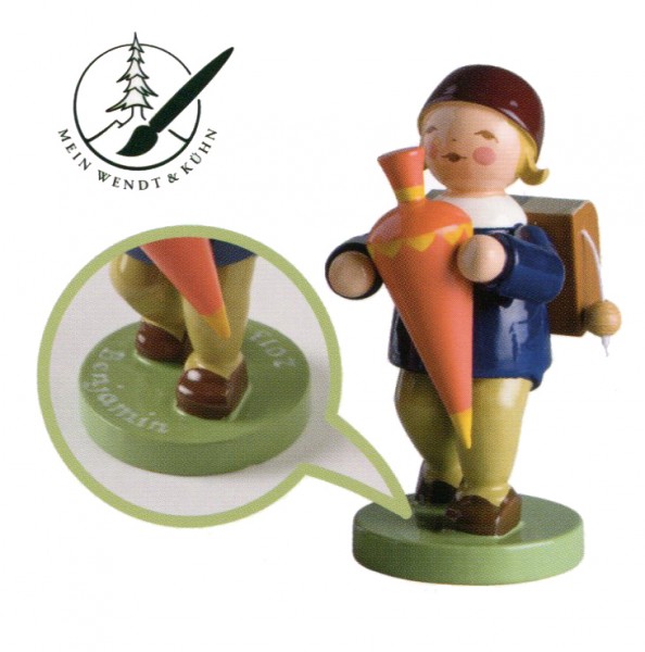 Wendt & Kühn Schuljunge mit Hut mit Widmung Wendt & Kühn Schuljunge mit Hut mit Widmung