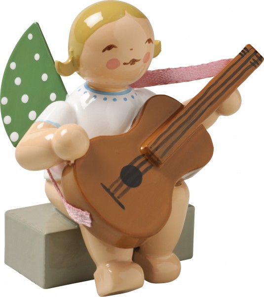 Engel mit Gitarre, sitzend 650/38a von Wendt & Kühn Engel mit Gitarre, sitzend 650/38a von Wendt & Kühn