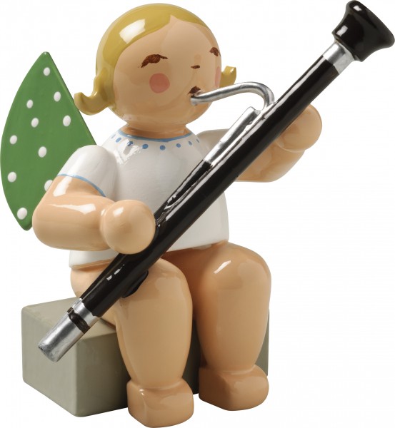 Engel mit Fagott, sitzend 650/43a von Wendt & Kühn Engel mit Fagott, sitzend 650/43a von Wendt & Kühn