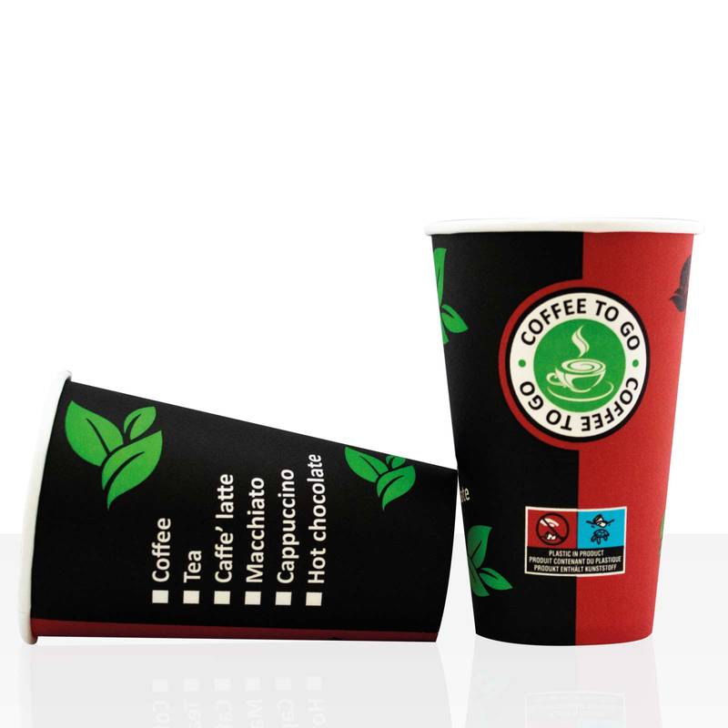 Coffee to go Becher aus Hartpapier 0,3l, 1000Stk, Pappbecher, Kaffeebecher to go