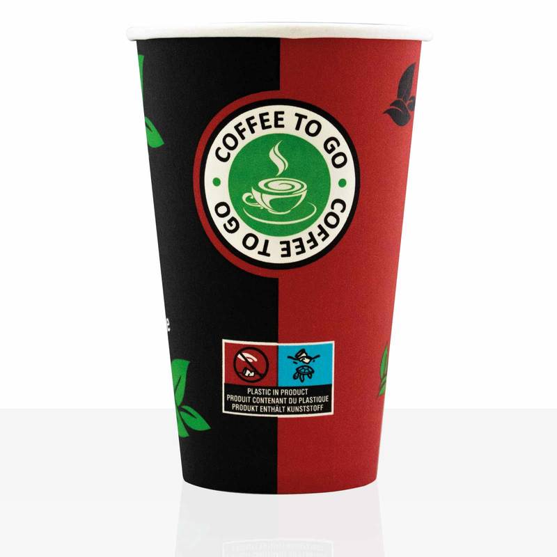 Coffee to go Becher aus Hartpapier 0,3l, 1000Stk, Pappbecher, Kaffeebecher to go