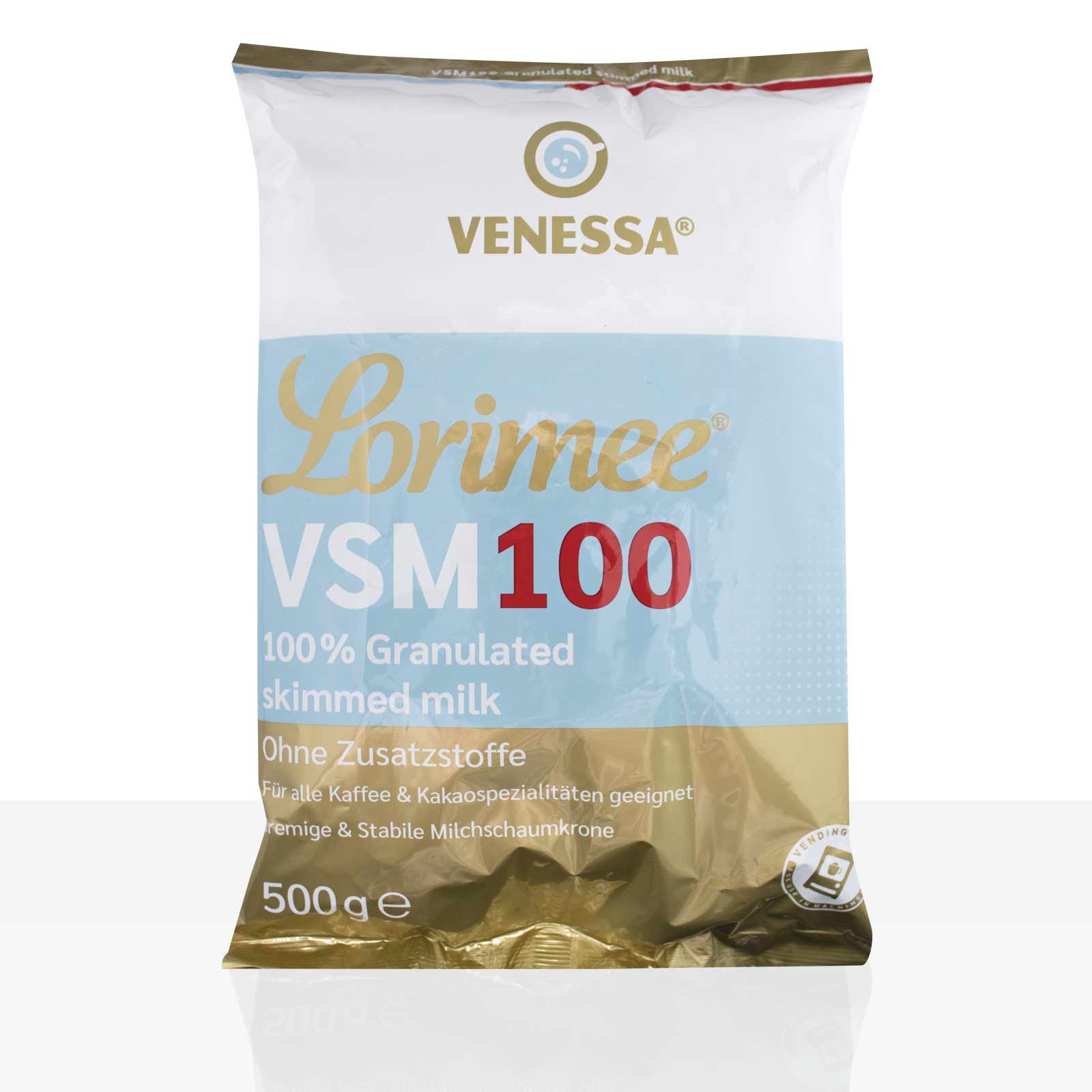 Ecrémé Milchtopping Instant Magermilchpulver, für cremigen Milchschaum, ideal für Heißgetränke-Automaten, 500 g