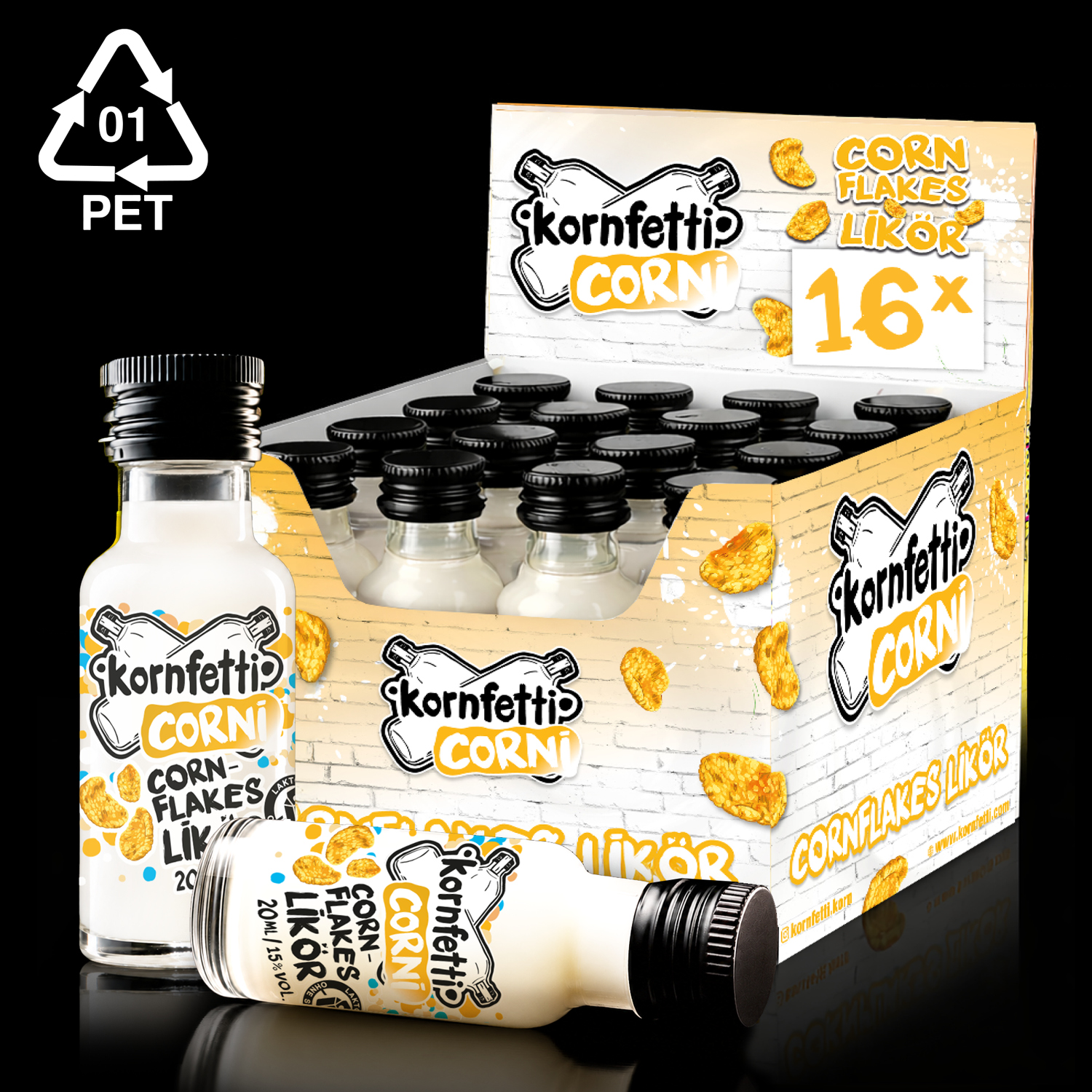 Corni 16x20ml PET