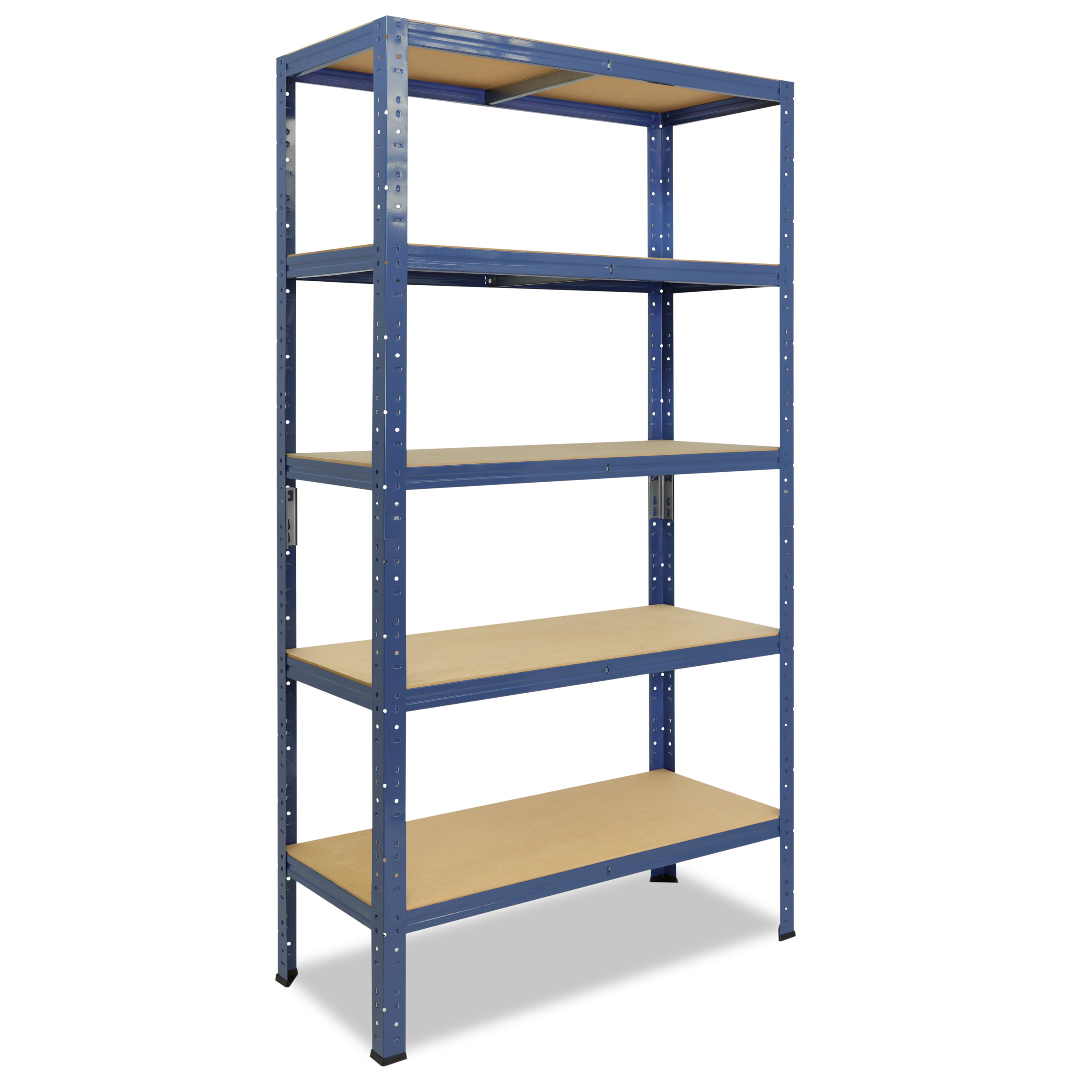 shelfplaza HOME 180x23x30 cm Schwerlastregal in blau mit 5 Böden und 175 kg Traglast pro Boden