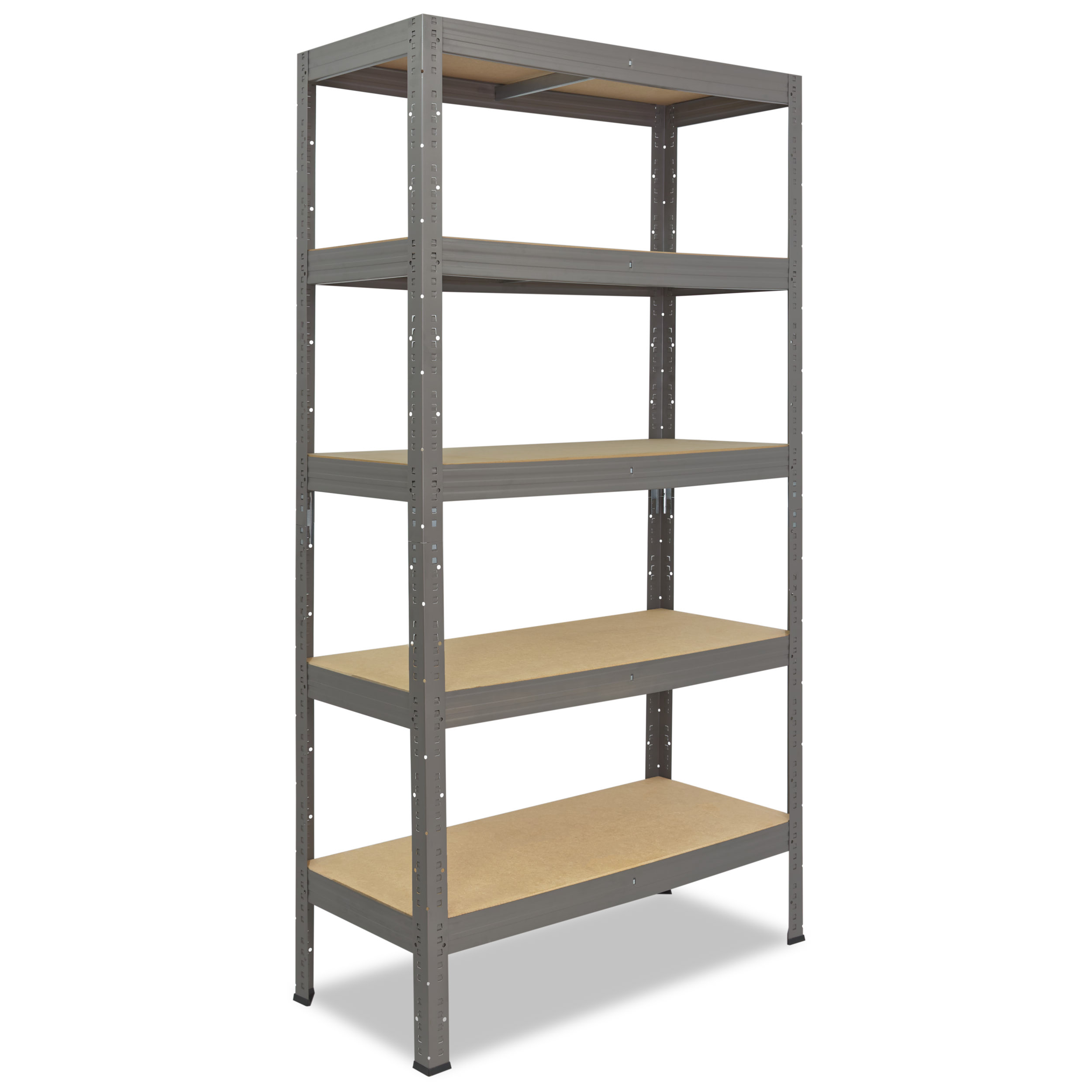 shelfplaza PRO 200x50x30 cm Schwerlastregal in grau mit 5 Böden und 200 kg Traglast pro Boden