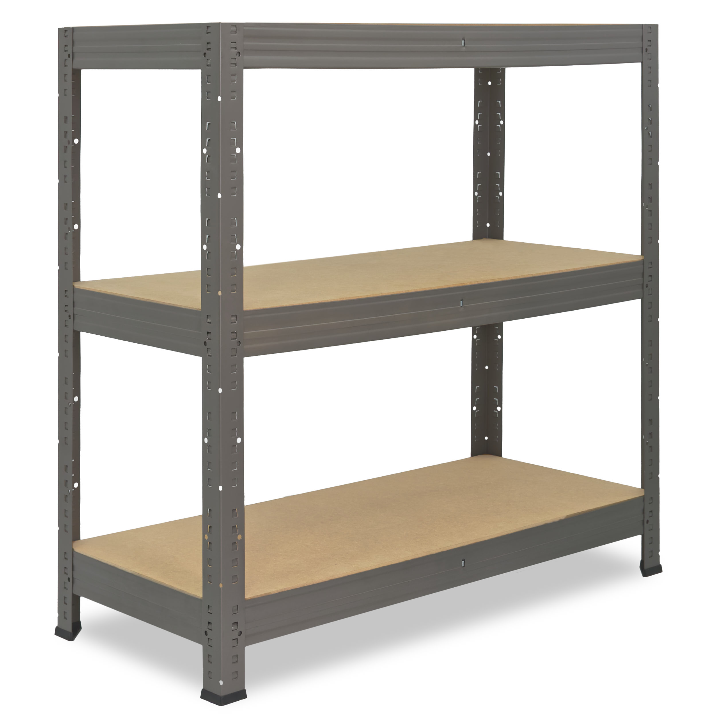 shelfplaza PRO 90x130x60 cm Schwerlastregal in grau mit 3 Böden und 175 kg Traglast pro Boden