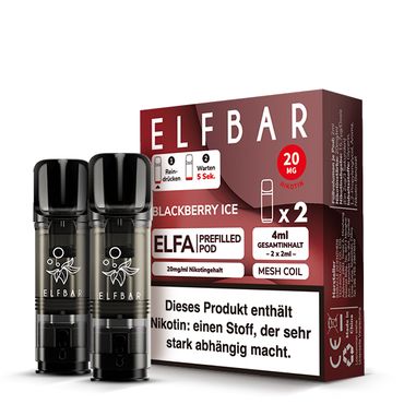 ELFBAR ELFA Blackberry Ice 20mg Nikotin 2er Pack