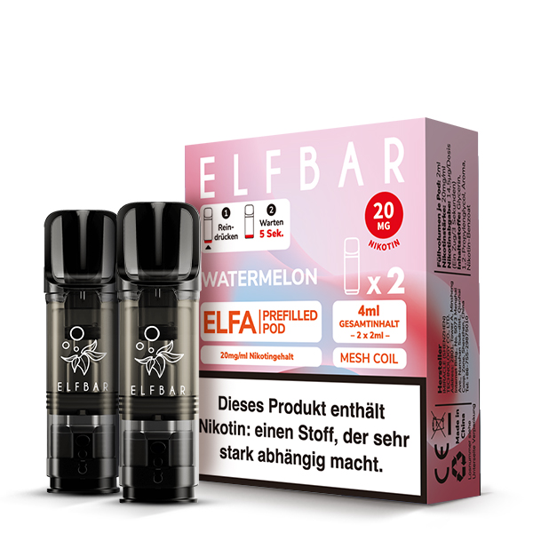 elfbar wassermelone pods ELFA Watermelon 20mg Nikotin 2er Pack elf bar pods wassermelone Lost Mary BM600 Menthol Not-In-Clearance Sorte:Menthol