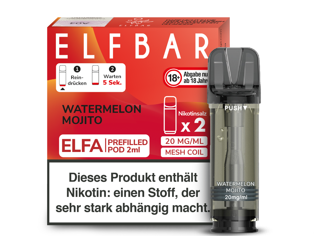 elfbar wassermelone pods ELFA Watermelon Mojito 20mg Nikotin 2er Pack elf bar pods wassermelone Lost Mary BM600 Menthol Not-In-Clearance Sorte:Menthol