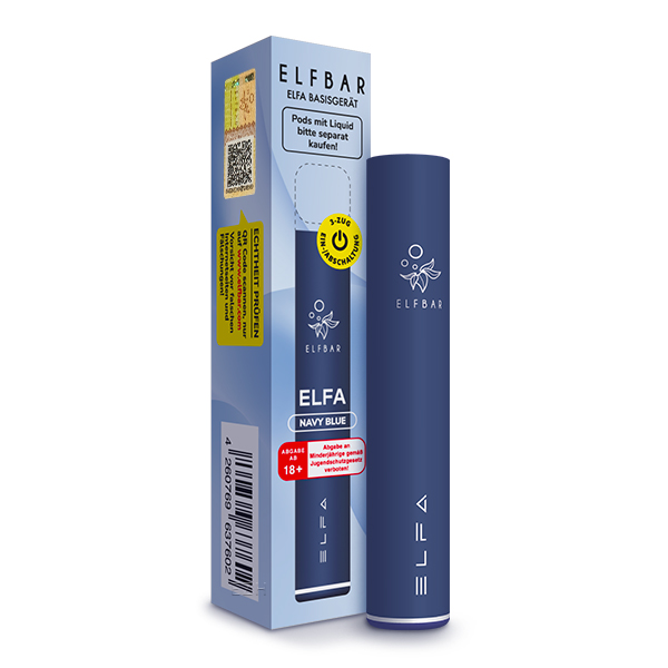 elfbar akku ELFA Pod Kit 500 mAh - Navy Blue Range-Elfliq Träger Geschmack::Peach Ice 0 mg Elf Bar 600: Complete