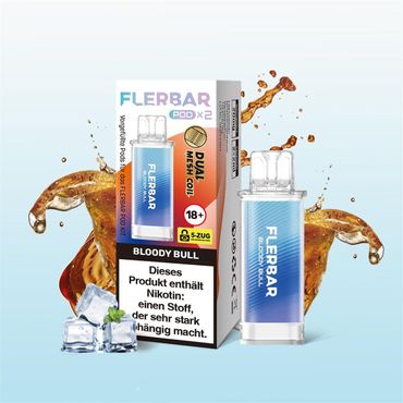 Flerbar Pods - Bloody Bull - 20mg Nikotin - 2er Pack