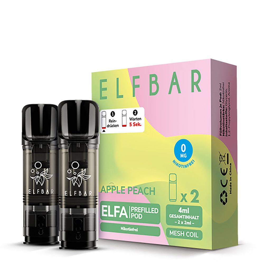 elfbar elfa apple peach 0mg Nikotin 2er Pack elf bar pods peach ice ELFBAR Berry-Flavour Vape | Elf Bar 600 Prefilled Pod Kit Choose Flavor:Strawberry Watermelon