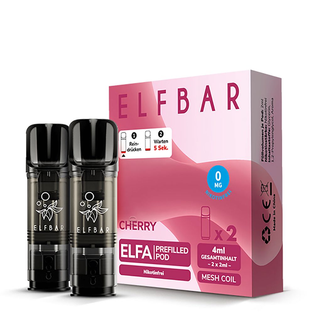 elfbar nikotin geschmack ELFA Cherry 0mg 2er Pack vape tabak geschmack mit nikotin Buy Elfbar Elfa Turbo Replacement Pod Flavours:Strawberry Raspberry Cherry Ice