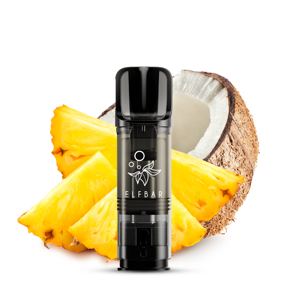 elfbar hawaiian geschmack ELFA Pineapple Coconut 20mg Nikotin 2er Pack multibuy:4 x E-Liquids for £10 Colour:Dark Blue ELFBAR Nachfüllbar - Pods