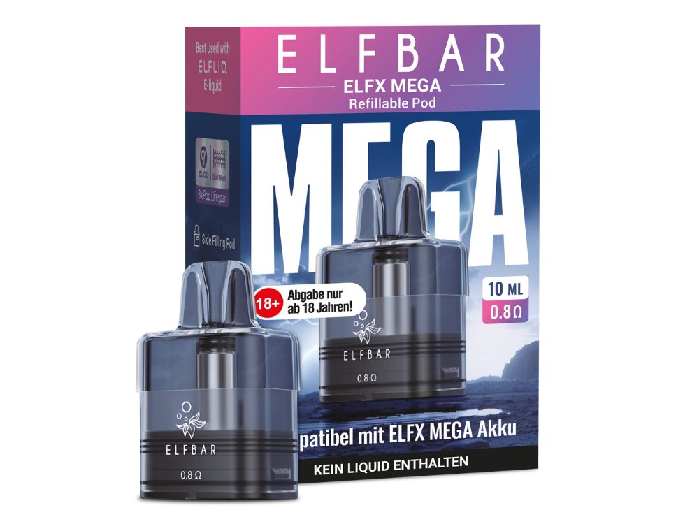 elfbar pods preis tankstelle ELFX MEGA Leerpod 5ml und 10ml Tankvolumen elf bar pods geschmack Elfbar Elfa Turbo Battery Puff Count_ 600 Puffs Material:Peach Ice