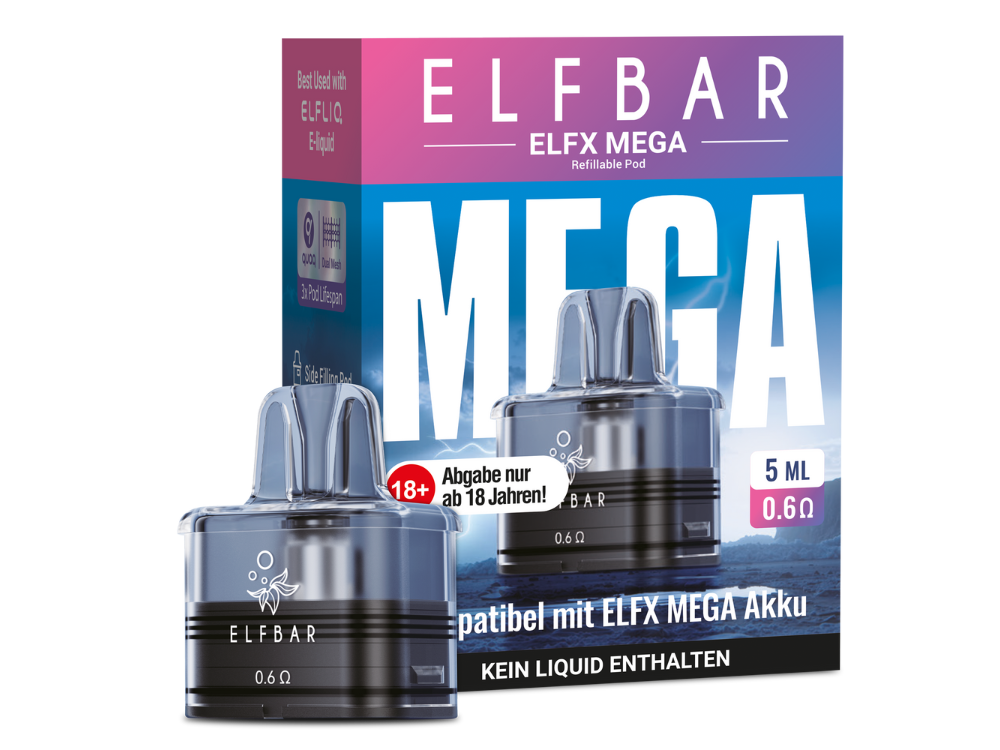 elfbar 600 wann leer ELFX MEGA Leerpod 5ml und 10ml Tankvolumen elf bar elfa anleitung How does a vape emailsegment_disposables Flavor:Watermelon