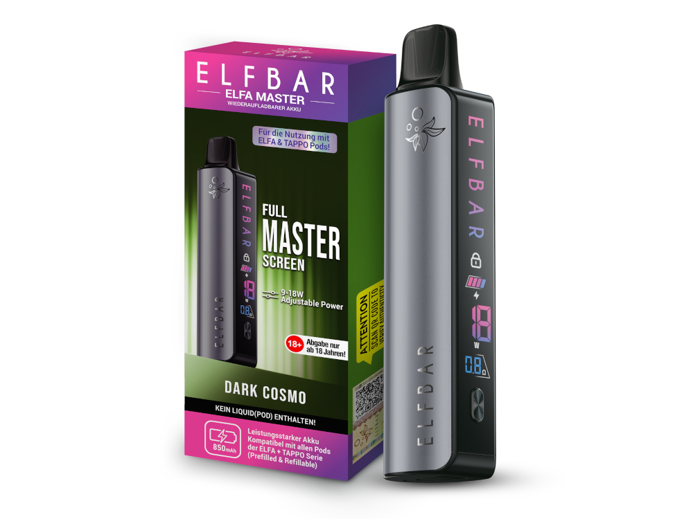 elfbar elfa watt Paket] Master - 850 mAh - Dark Cosmo EOL elfbar elfa turbo Flavor:Watermelon Ice ELFBAR Liquid 20mg kaufen