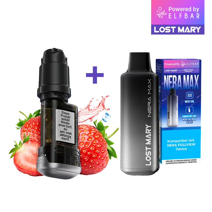 kann man elfbar max nachfüllen Paket] LOST MARY NERA Refill Container Strawberry Ice inkl. Refillable Pod Flavour_Blueberry Elfbar pod E-Liquid-Geschmack:Watermelon Ice Peach Ice - Elf