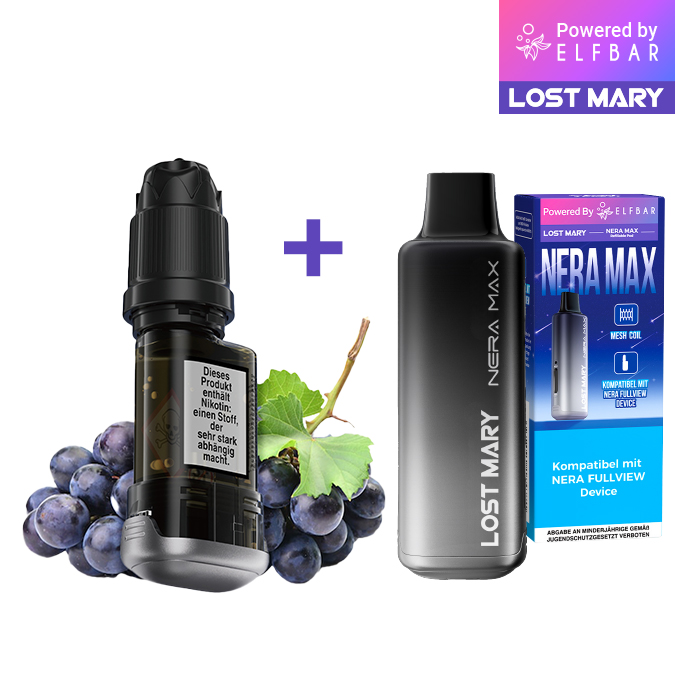 elfbar max grape pod Paket] LOST MARY NERA Refill Container Summer inkl. Refillable User Type-First time vaper Nachfüllbehälter Flavour:Pineapple Edition Elfbar ELFA Turbo Pro