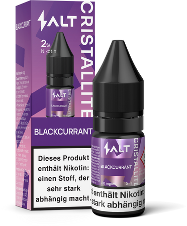 Salt Cristallite Liquid 10ml - Blackcurrant - 20mg/ml Nikotinstärke