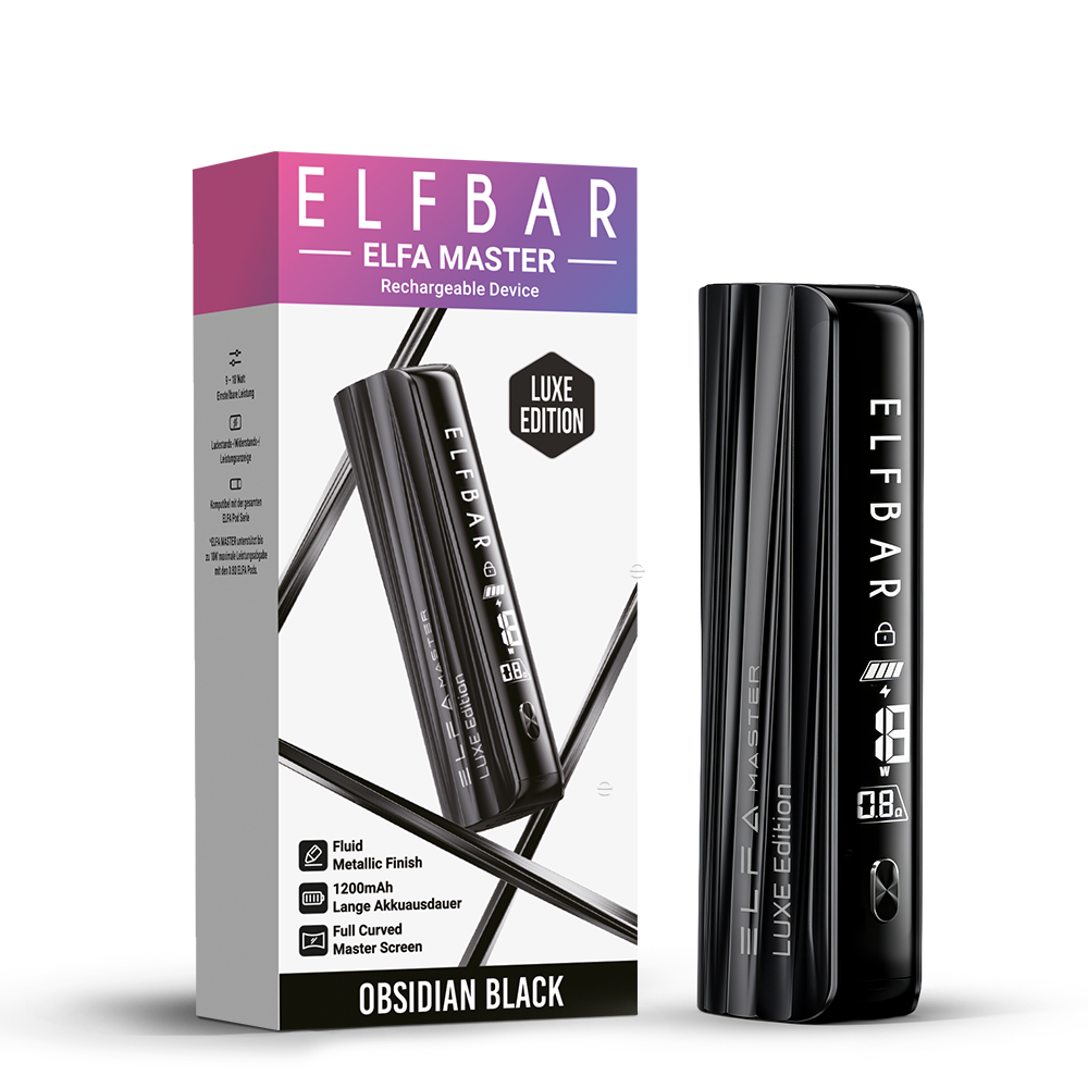 elfbar master akku ELFA (Luxe Edition) - 1200mAh elfbar master akkuträger Mate 500 by Elfbar liquid Color:Obsidian Black