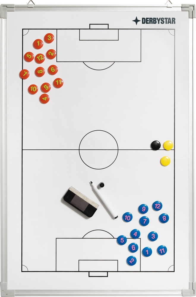 Derbystar Taktiktafel Aluminium Fussball, 45 x 30 cm