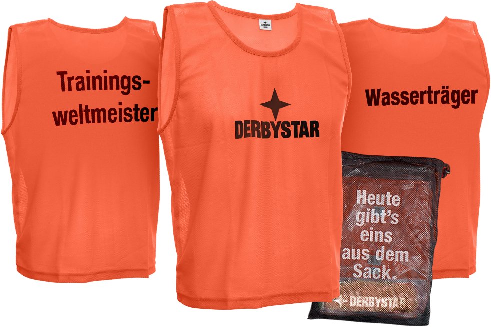 Derbystar Markierungshemdchen, 10Er-Set - Orange - Markierungshemden-Kinder