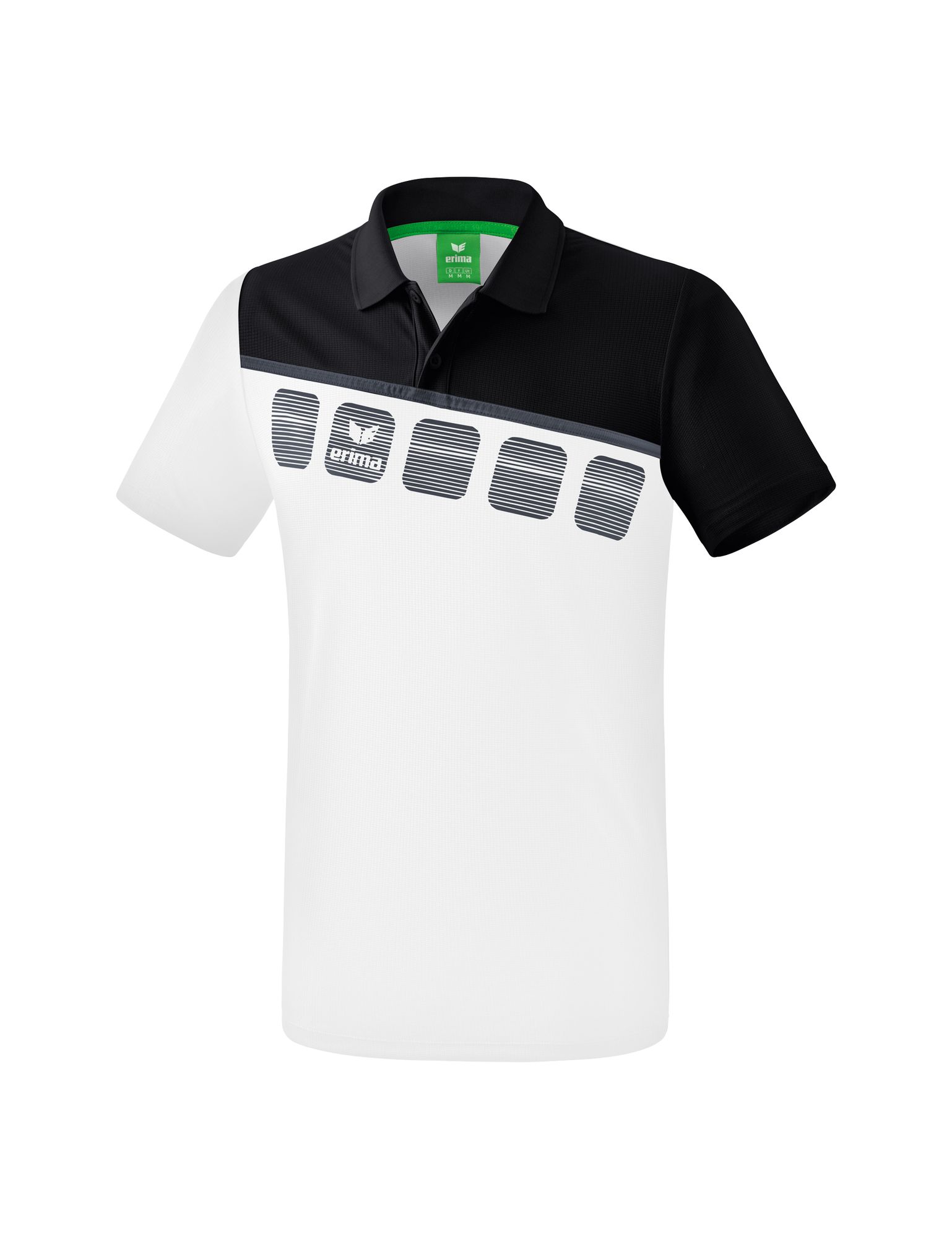 Erima 5-C Poloshirt Function - white/black/dark grey
