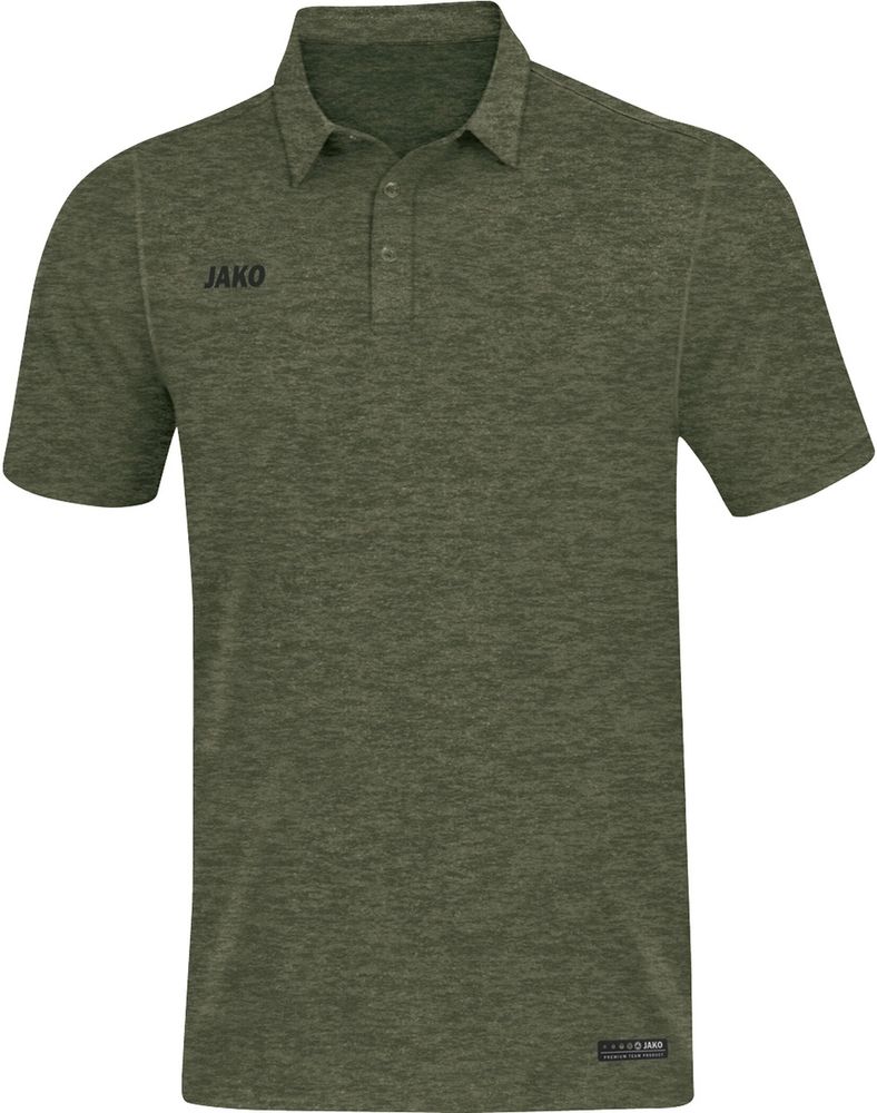 Jako Polo Premium Basics - khaki meliert