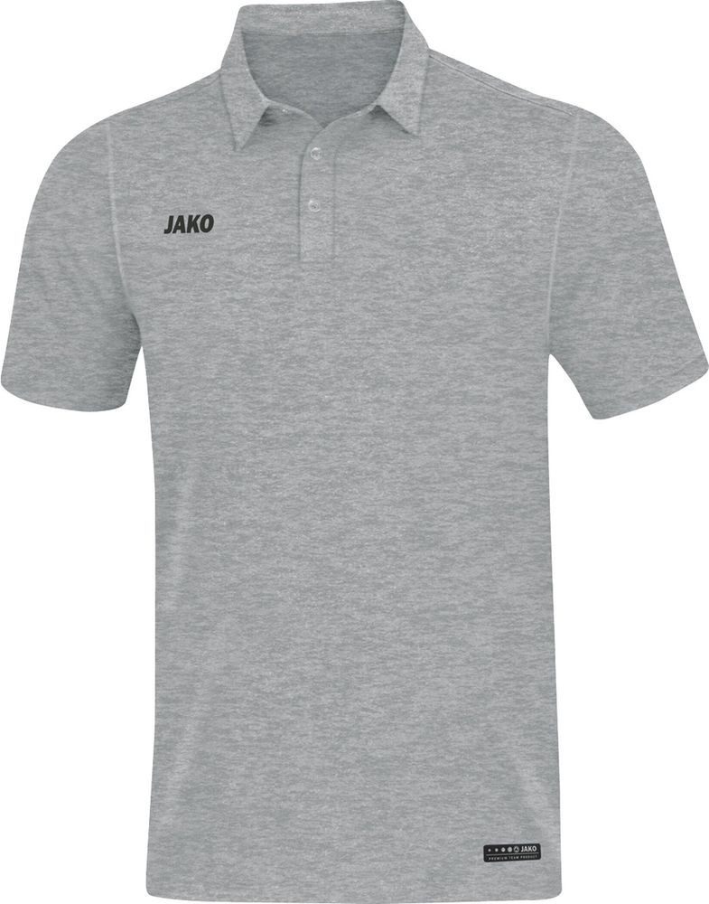 Jako Polo Premium Basics - hellgrau meliert