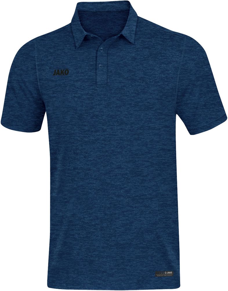 Jako Polo Premium Basics - marine meliert
