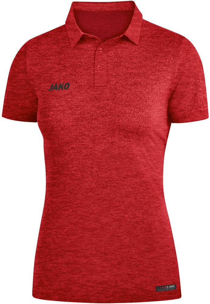 Jako Polo Premium Basics - rot meliert
