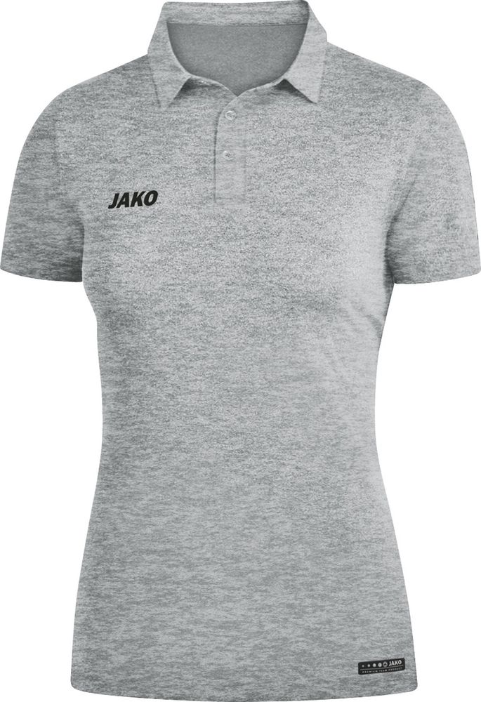 Jako Polo Premium Basics - hellgrau meliert