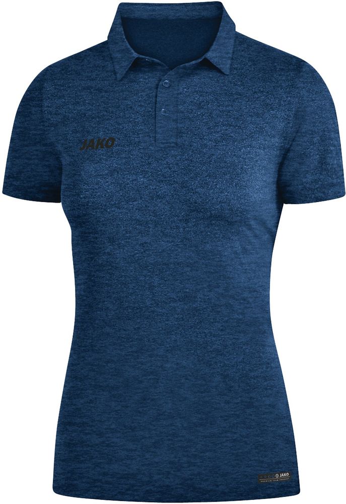 Jako Polo Premium Basics - marine meliert