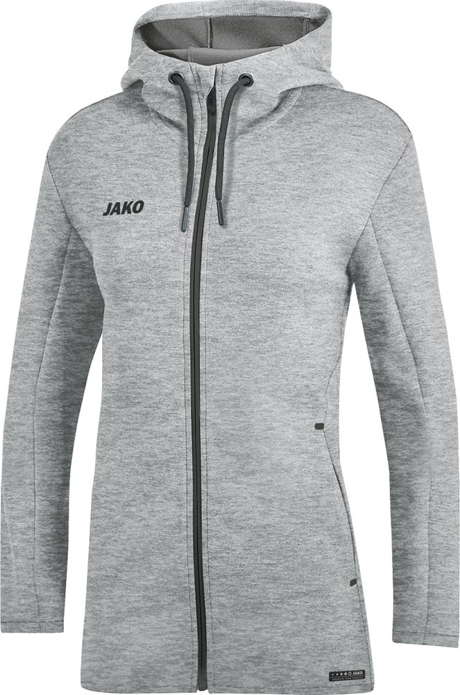 Jako Kapuzenjacke Premium Basics - hellgrau meliert