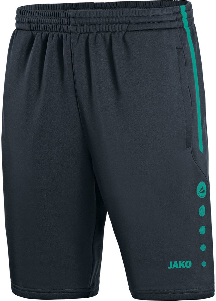 Jako Trainingsshort Active - anthrazit/türkis