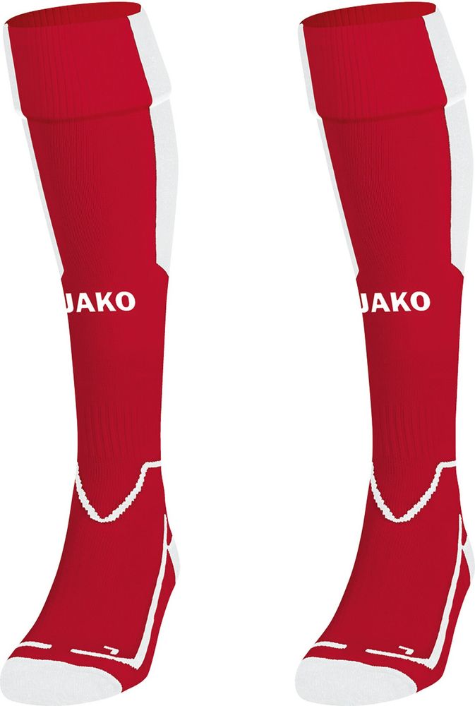 Jako Stutzenstrumpf Lazio - chili rot/weiß
