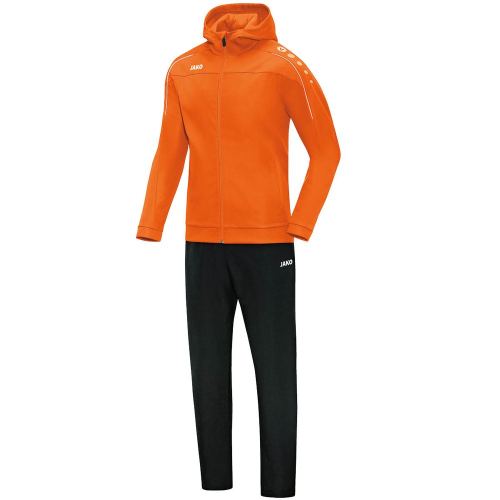 Jako Präsentationsanzug Classico mit Kapuze - neonorange