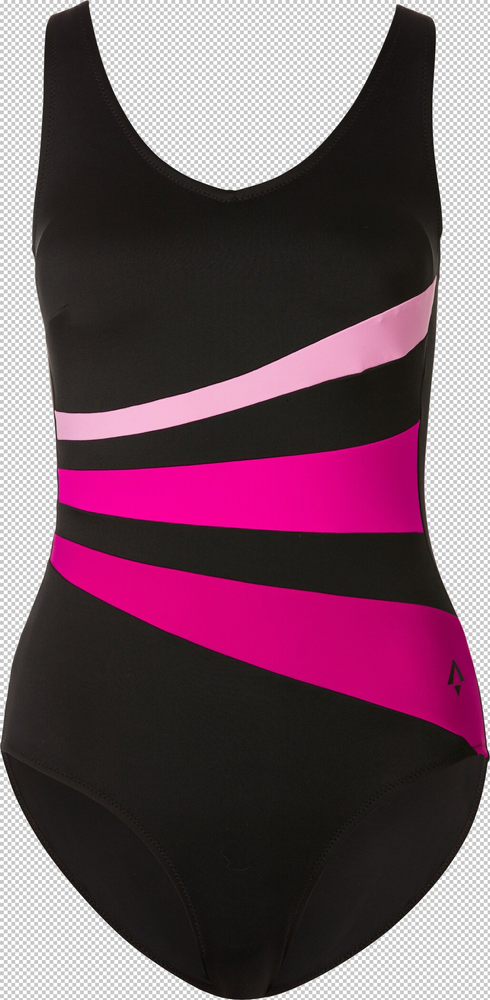 Tecnopro Da.-Badeanzug Felice - black/fuchsia