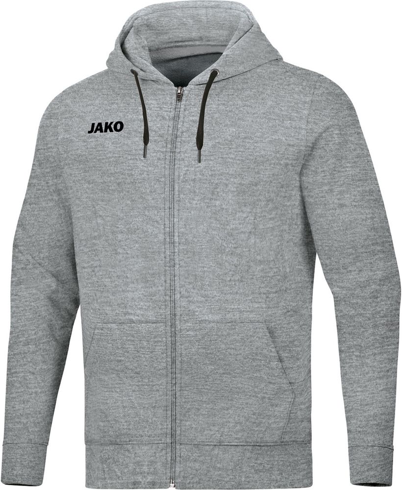 Jako Kapuzenjacke Base - hellgrau meliert