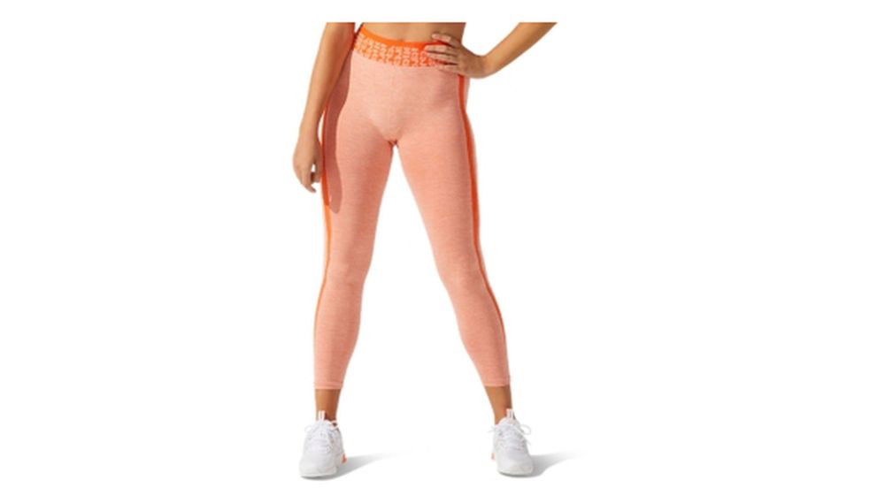 Asics W Cropped Asics Logo Seamless Tigh - marigold orange/sun peach
