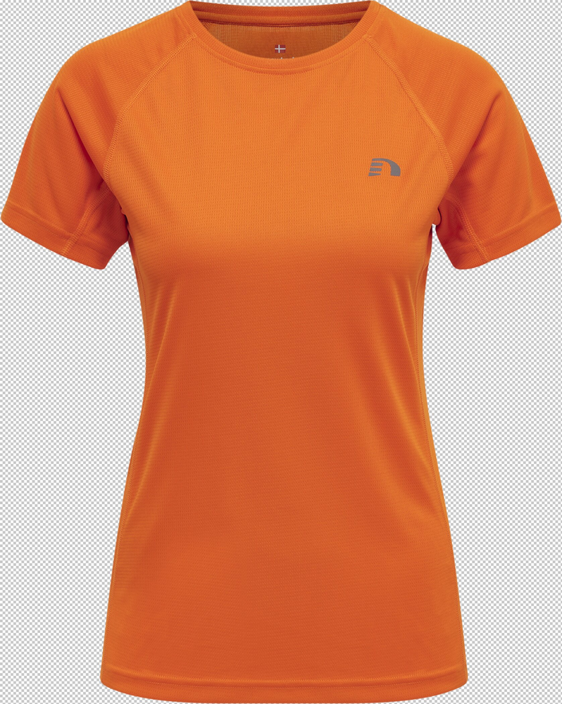newline Women Core Running T-Shirt S/S - orange tiger