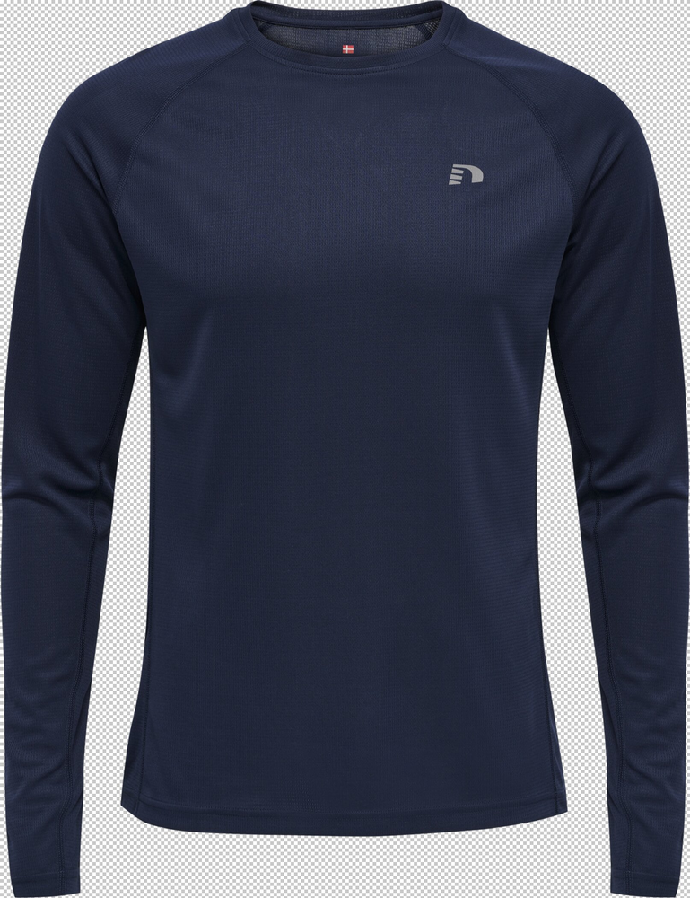newline Men Core Running T-Shirt L/S - black iris