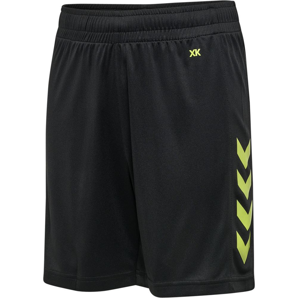 Hummel Hmlcore Xk Poly Shorts Kids - black/lime popsicle