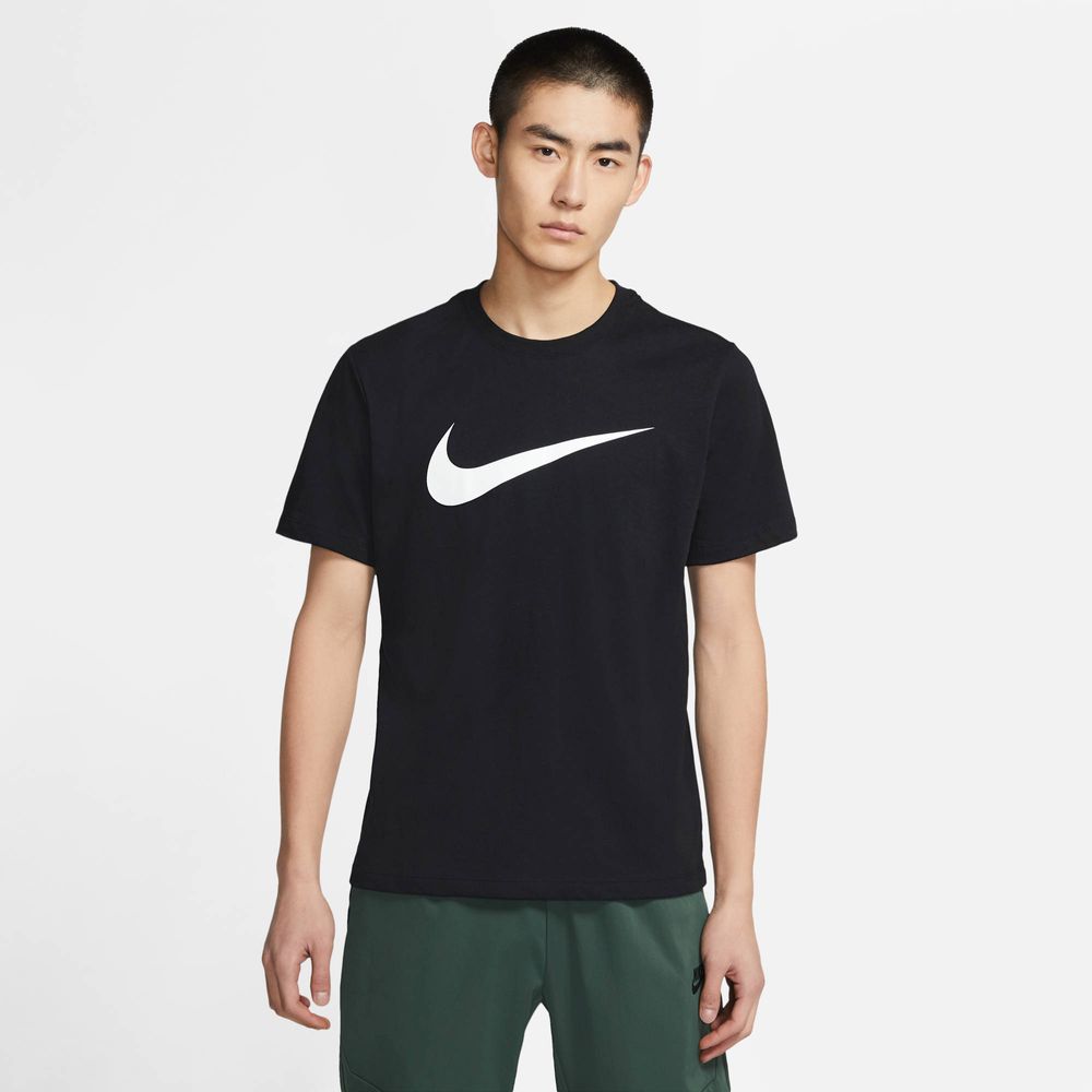 Nike Sportswear Swoosh Herren-T-Shirt - BLACK/WHITE