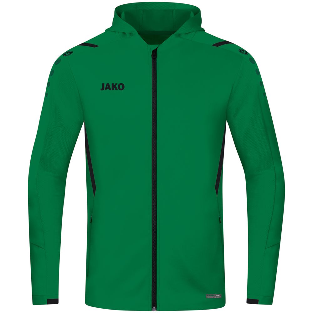 Jako Trainingsjacke Challenge Mit Kapuze - sportgrün/schwarz