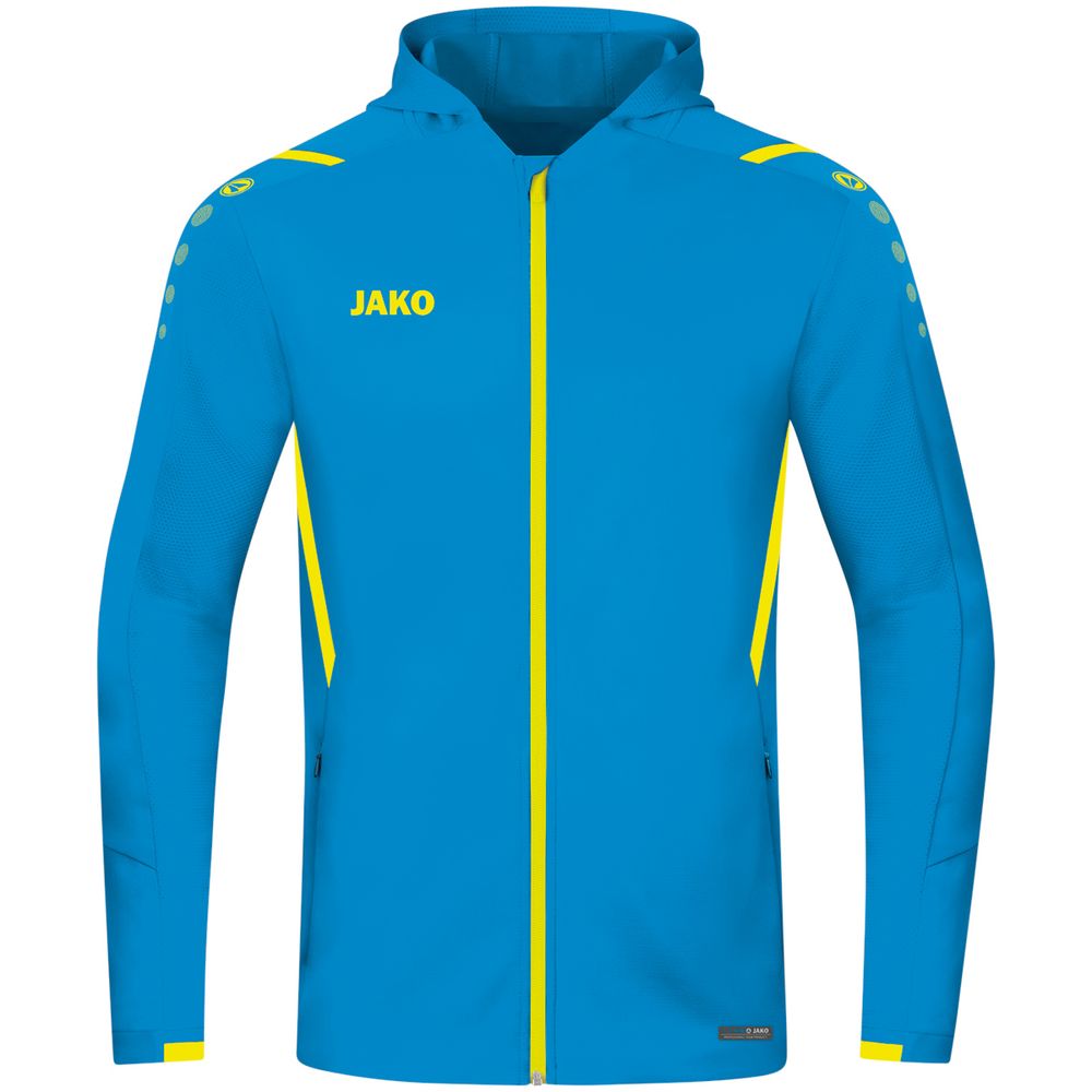 Jako Trainingsjacke Challenge Mit Kapuze - jako blau/neongelb