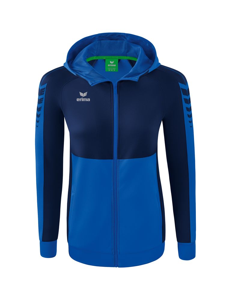 Erima Six Wings Training Jacket With Hood - new royal/new navy