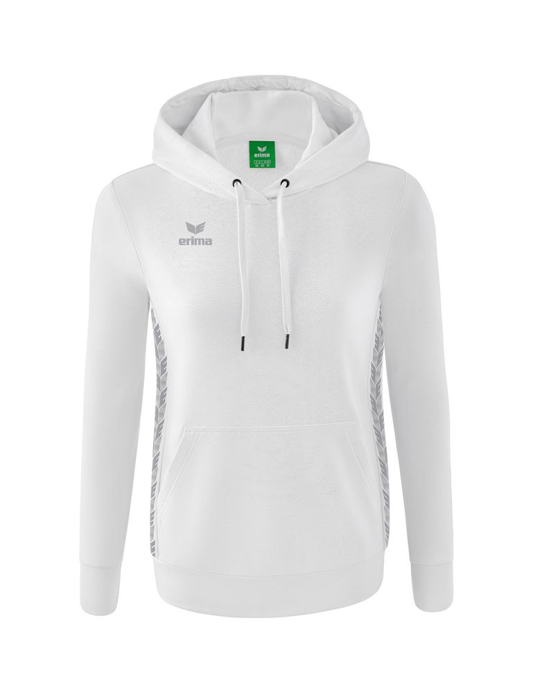 Erima Essential Team Hoody - white/monument grey